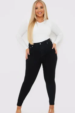 Stretch High Waisted Skinny Jeans
