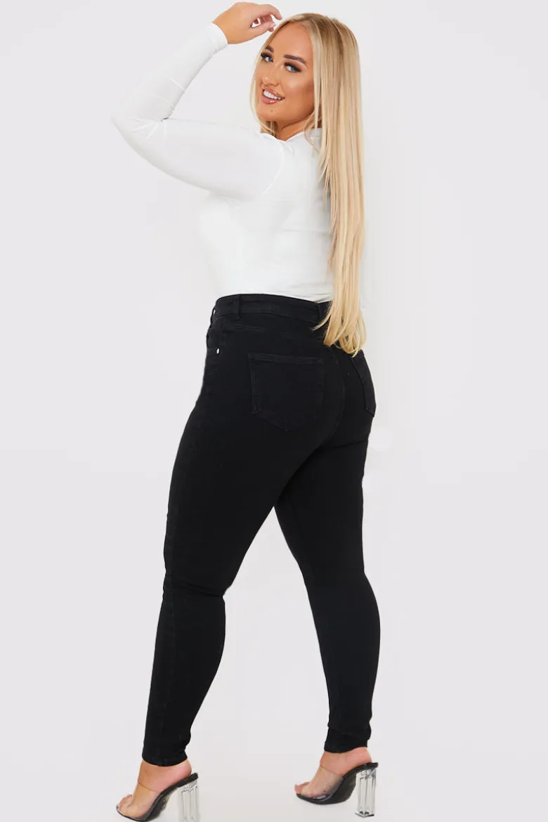 Stretch High Waisted Skinny Jeans