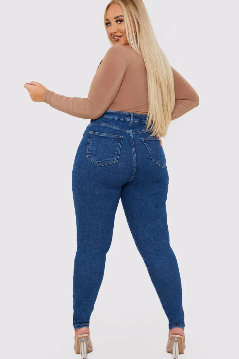 Stretch High Waisted Skinny Jeans