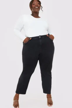 Stretch Straight Jeans