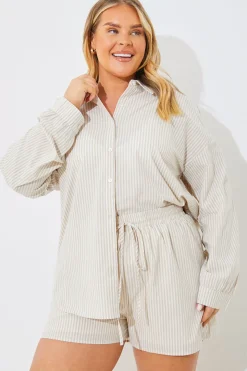 Striped Elasticated Waist Shorts