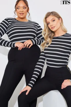 Striped Ribbed Long Sleeve Top