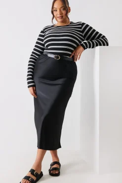 Striped Ribbed Long Sleeve Top