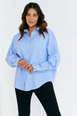 Stripe Oversized Poplin Shirt