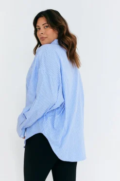 Stripe Oversized Poplin Shirt