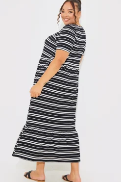 Stripe Smock Midaxi Dress