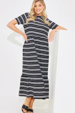 Stripe Smock Midaxi Dress