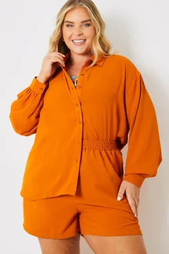 Textured Button Up Co-Ord Beach Shirt