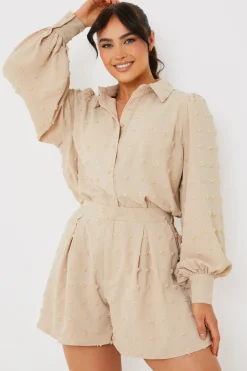 Textured Dobby Detail Co-Ord Shirt