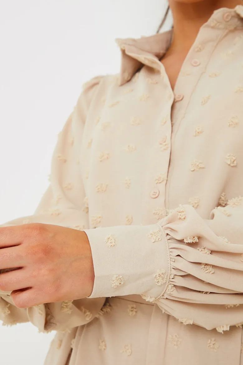 Textured Dobby Detail Co-Ord Shirt