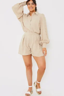 Textured Dobby Detail Co-Ord Shirt