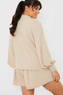 Textured Dobby Detail Co-Ord Shirt