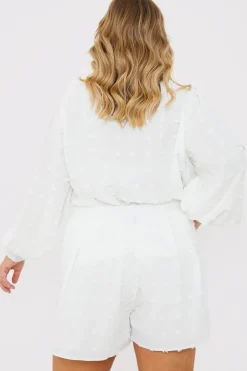Textured Dobby Detail Co-ord Shorts
