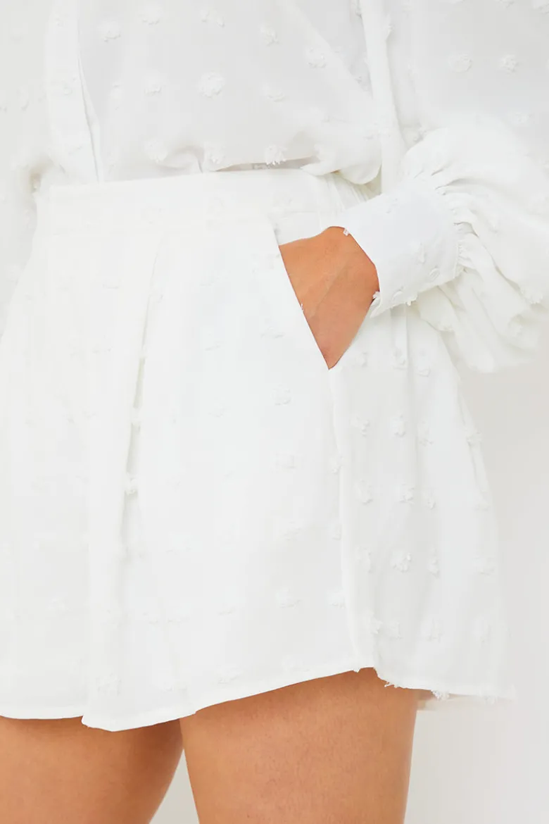 Textured Dobby Detail Co-ord Shorts
