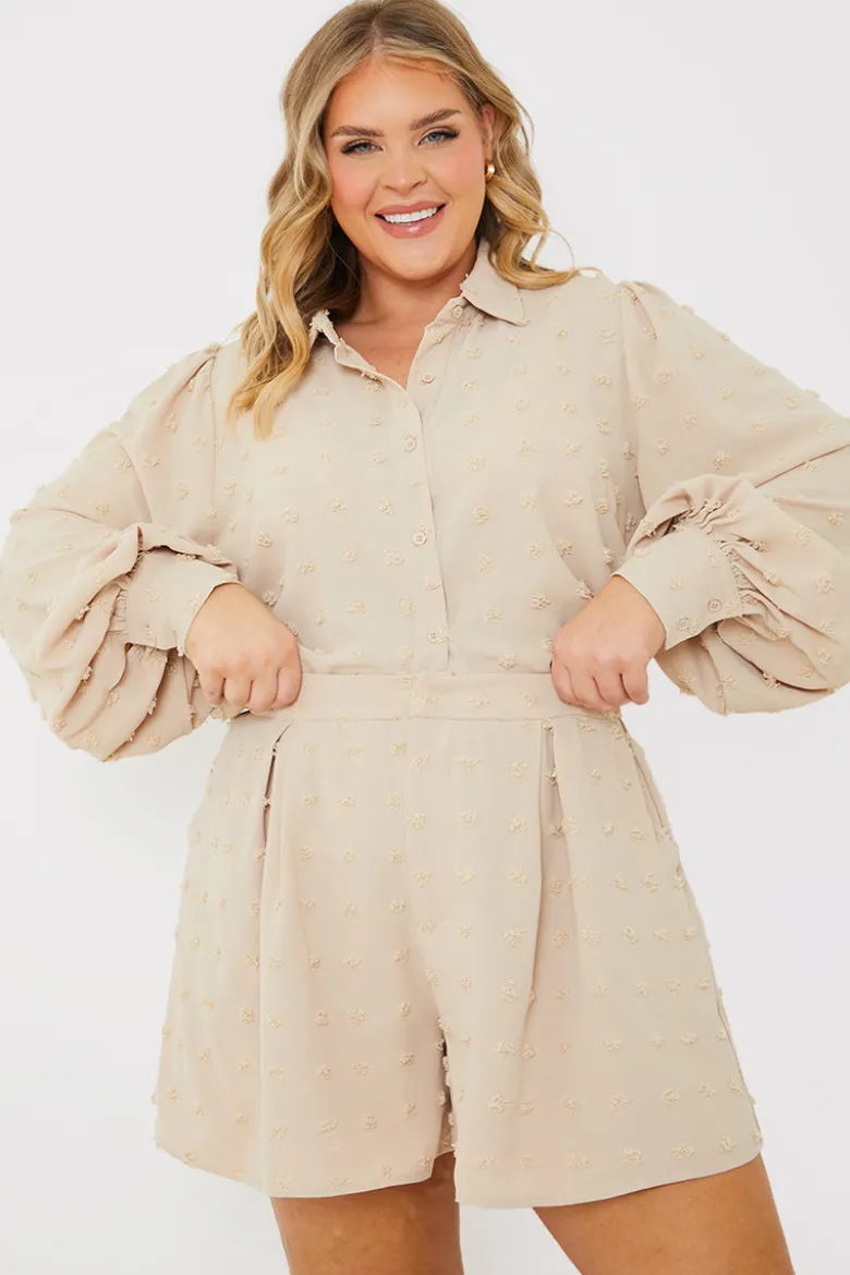 Textured Dobby Detail Co-Ord Shorts