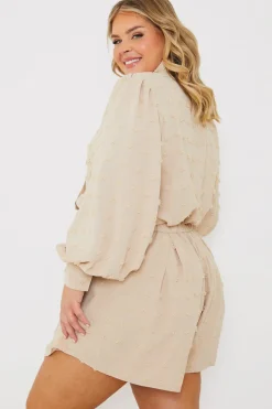 Textured Dobby Detail Co-Ord Shorts