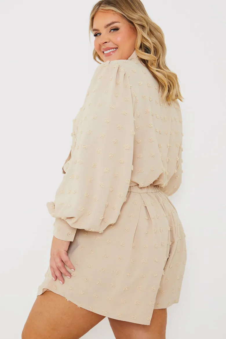 Textured Dobby Detail Co-Ord Shorts