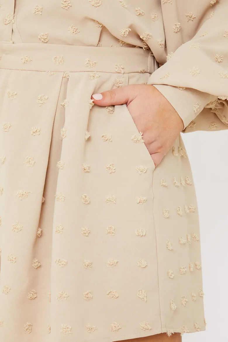 Textured Dobby Detail Co-Ord Shorts