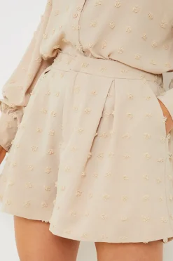 Textured Dobby Detail Co-Ord Shorts