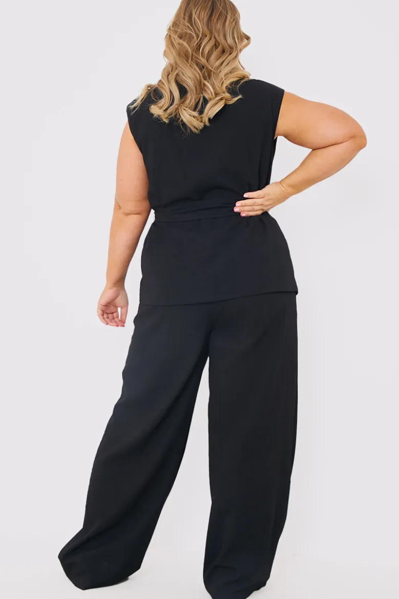 Textured Wide Leg Co-Ord Trousers
