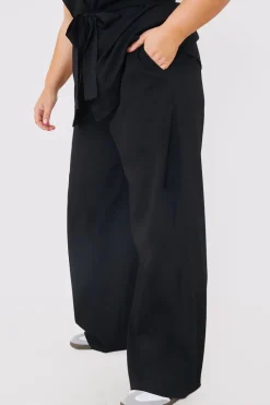 Textured Wide Leg Co-Ord Trousers