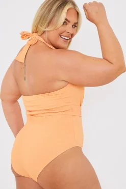 Textured Wrap Swimsuit