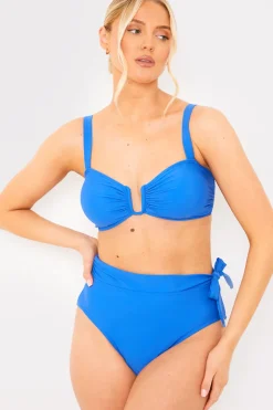Tie Detail High Waist Bikini Bottoms