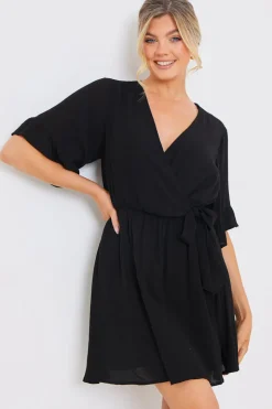Tie Detail Wrap Mini Dress