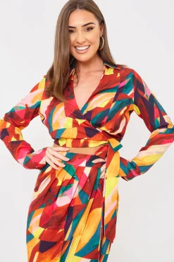 Tie Front Cropped Shirt