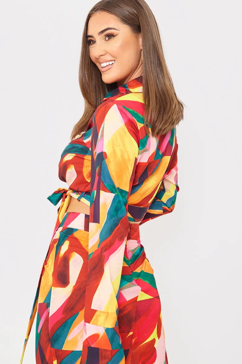 Tie Front Cropped Shirt