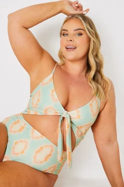 Tie Front Cut Out Swimsuit