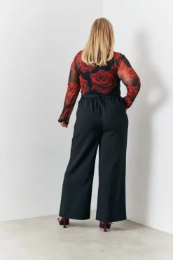 Tie Front Wide Leg Trouser