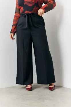 Tie Front Wide Leg Trouser