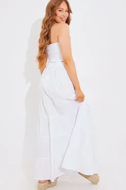 Tiered Linen Look Maxi Co-Ord Skirt