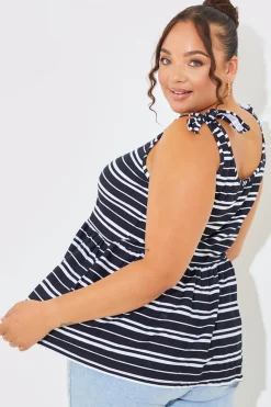 Tie Shoulder Smock Top