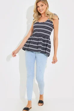Tie Shoulder Smock Top
