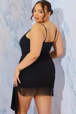 Tie Skirt With Fringing
