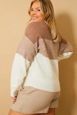 Tonal Crew Neck Knit Jumper