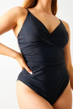 Twist Front Tummy Control Swimsuit