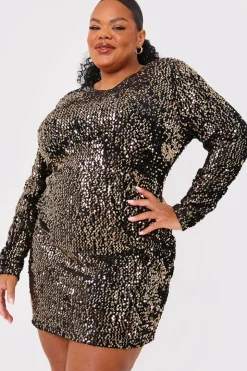 Velvet Sequin Mini Dress