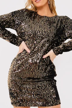 Velvet Sequin Mini Dress