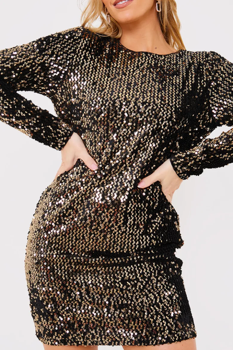 Velvet Sequin Mini Dress