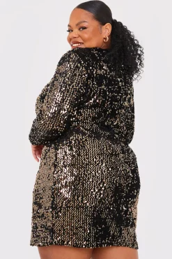 Velvet Sequin Mini Dress