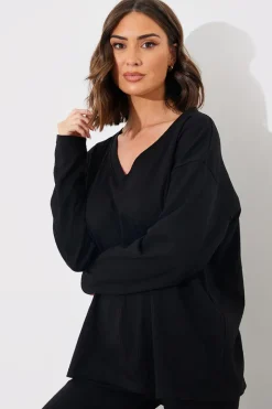 V Neck T Shirt And Wide Leg Trouser Set