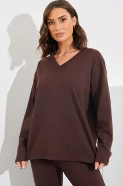 V Neck T Shirt And Wide Leg Trouser Set