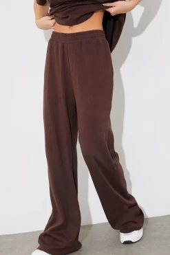 V Neck T Shirt And Wide Leg Trouser Set