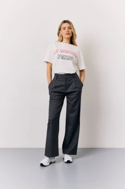White Embroidered Paris Slogan T-Shirt
