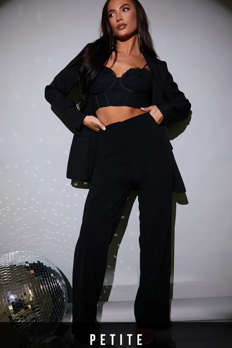 Wide Leg Seam Front Tailored Trouser