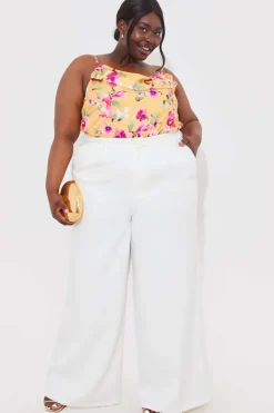 Wide Leg Tailored Trousers
