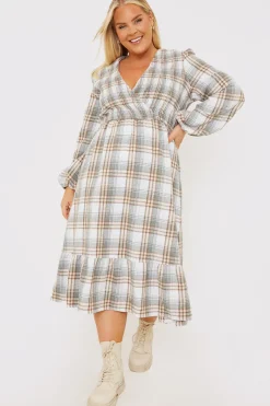 Wrap Front Midi Dress